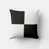 クラシック市松模様に板の裏面と白色パターン クッション (裏面)