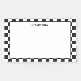 クラシック市松模様にPost-Itノート（白黒） ポストイット