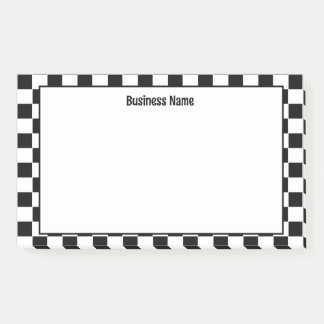 クラシック市松模様にPost-Itノート(白黒) ポストイット