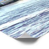 クラシック帆船がポートハドロックマリーナにセーリング ポスター (角)