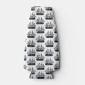 クラシック帆船カスタムの背景色 ボトルクーラー (正面)