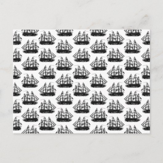 クラシック帆船カスタムの背景色 ポストカード (正面)
