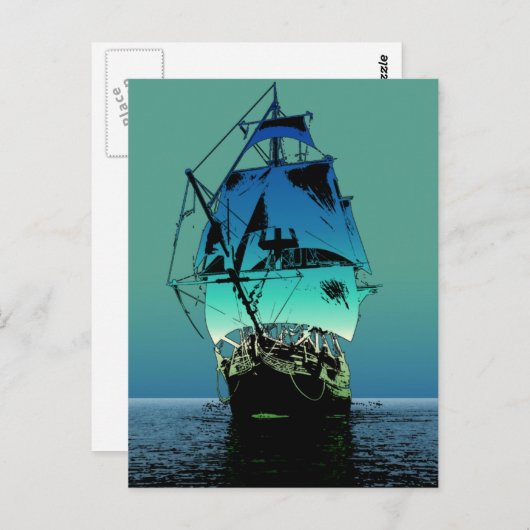 クラシック帆船 ポストカード (正面/裏面)