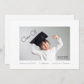 クラシック幼稚園モダン卒業 案内状 (正面/裏面)