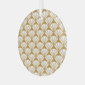 クラシック幾何学的:アールデコエレガンス。 ガラスオーナメント (正面左)