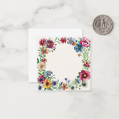 クラシック庭の花の枠 ノートカード (正面/裏面インサイチュ)