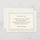 クラシック延期発表カード 案内状 (正面/裏面)