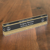 クラシック弁護士エグゼクティブデスク名プレート デスクネームプレート (側面)