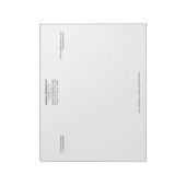 クラシック弁護士ブラック11インチx 8.5インチ ノートパッド (回転)