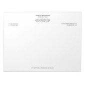 クラシック弁護士ブラック11インチx 8.5インチ ノートパッド (正面)