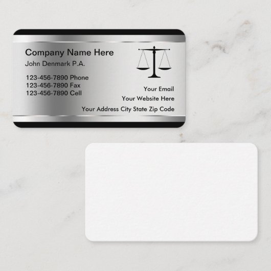 クラシック弁護士プロフェッショナル名刺 名刺 (正面/裏面)