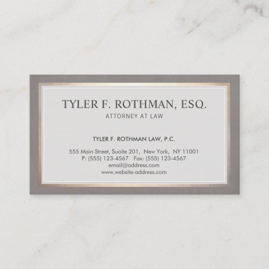 クラシック弁護士伝統的 名刺 (正面)