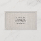 クラシック弁護士弁護士金ゴールドスケールエレガントリネン 名刺 (裏面)