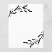 クラシック式に対する結婚招待状。 チラシ (裏面)