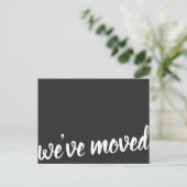 クラシック引っ越しましたブラックの移動告知 案内ポストカード (スタンド正面)