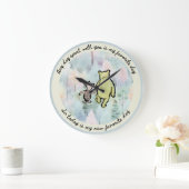 クラシック引用文プーとピグレットウォーターの色 ラージ壁時計 (ホーム)