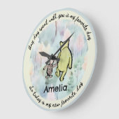 クラシック引用文プーとピグレットウォーターカララーグ ラージ壁時計 (傾斜)