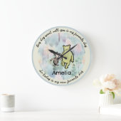 クラシック引用文プーとピグレットウォーターカララーグ ラージ壁時計 (ホーム)