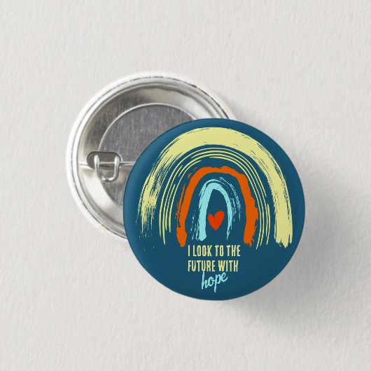 クラシック引用文レトロBOHOレインボーカワイイ 缶バッジ (正面&裏面)