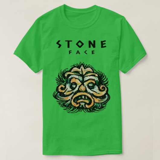 クラシック彫刻顔石頭 Tシャツ (デザイン正面)