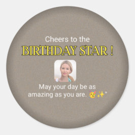 クラシック応援:ハッピーバースデーシール ラウンドシール