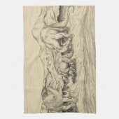 クラシック恐竜 キッチンタオル (縦)