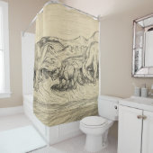 クラシック恐竜 シャワーカーテン (インサイチュ)