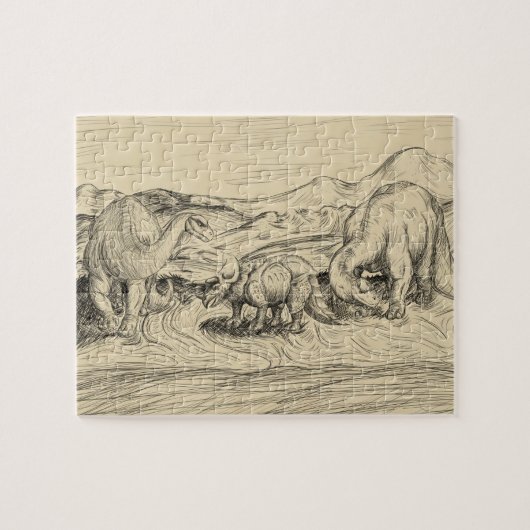 クラシック恐竜 ジグソーパズル (横)