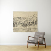 クラシック恐竜 タペストリー (インサイチュ(横))