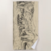 クラシック恐竜 ビーチタオル (正面)