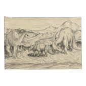 クラシック恐竜 枕カバー (裏面-右)