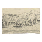 クラシック恐竜 枕カバー (正面右)