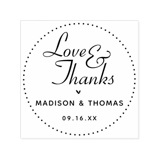 クラシック愛と感謝してい結婚の セルフインキングスタンプ (デザイン)