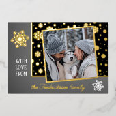 クラシック愛モダン季節のごあいさつ金ゴールド 箔シーズンカード (正面)