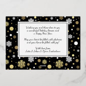 クラシック愛モダン季節のごあいさつ金ゴールド 箔シーズンカード (裏面)