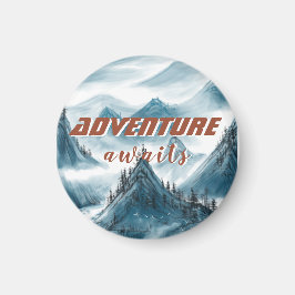 クラシック感動的山絵画引用文 マグネット