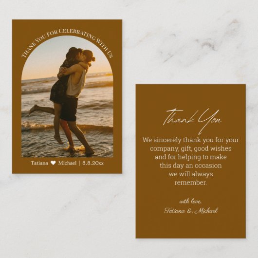 クラシック感謝していの結婚タイポグラフィ ノートカード (正面/裏面)