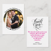 クラシック感謝していの結婚写真 ノートカード (正面/裏面)