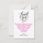 クラシック感謝していの結婚写真 ノートカード (裏面)