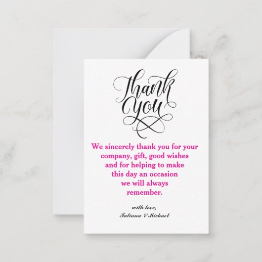 クラシック感謝していの結婚写真 ノートカード (裏面)