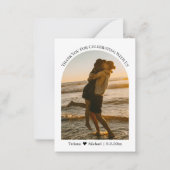 クラシック感謝してい結婚タイポグラフィ ノートカード (正面)