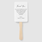 クラシック感謝してい結婚・アーチ写真 ハンドファン (裏面)