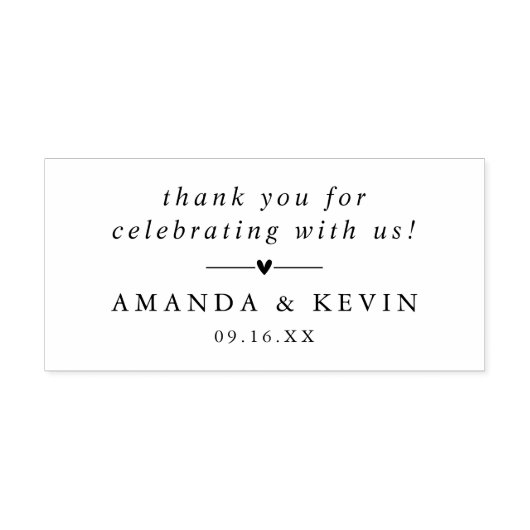 クラシック感謝パーソナライズされた結婚の ラバースタンプ (インプリント)