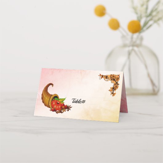 クラシック感謝祭座席表 プレイスカード (正面)