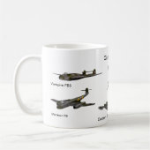 クラシック戦闘機 コーヒーマグカップ (左)