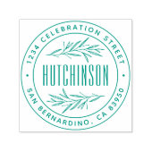 クラシック手描き枝丸差出人住所 セルフインキングスタンプ (デザイン)