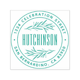 クラシック手描き枝丸差出人住所 セルフインキングスタンプ