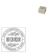 クラシック手描き枝丸差出人住所 ラバースタンプ (押印)