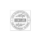 クラシック手描き枝丸差出人住所 ラバースタンプ (インプリント)