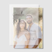 クラシック手書きスクリプ結婚トのミニマル ベラム紙招待状 (オフセット (カップル))